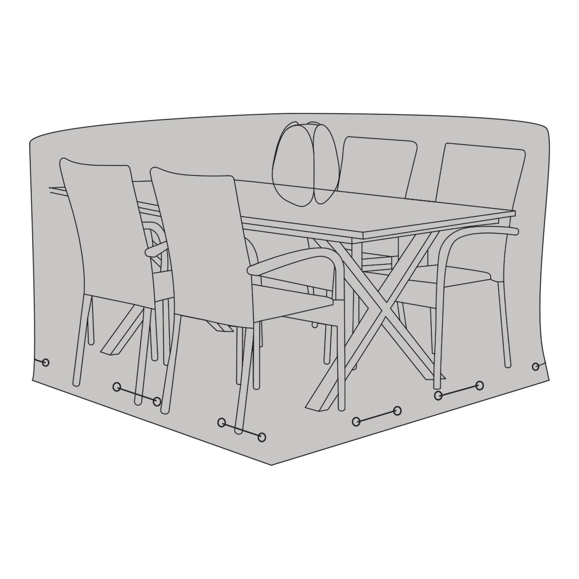 Luxe Hoes voor Tuintafel met 4 Stoelen